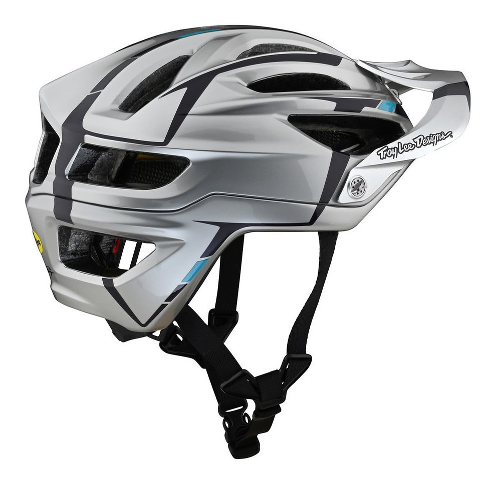 Casco Troy Lee Designs A2 con Mips Sliver Silver / Burgundy